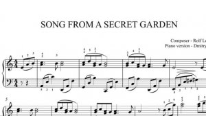 Songs from a Secret Garden - Secret Garden Piano Sheet Music Tutorial. Обучение. Ноты.