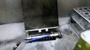 Ремонт и пайка сот радиатора рефрижератора Carrier. Напыление металла Димет