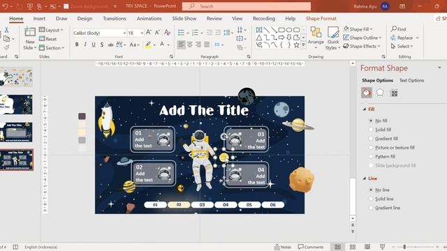 Powerpoint Aesthetic Template - Space PPT Inspired - Free Template & Font смотреть онлайн