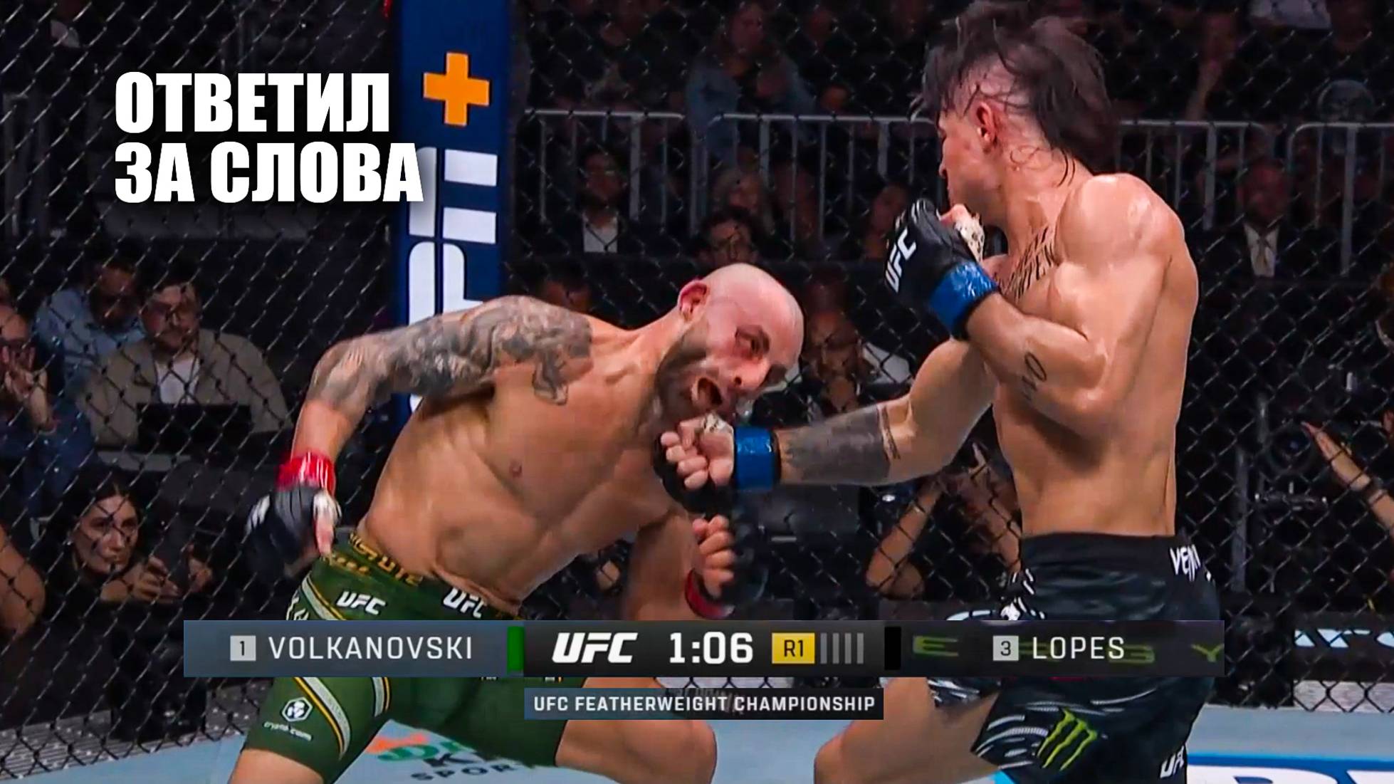 ДИКАЯ ЗАРУБА! Полный Бой Алекс Волкановски VS Диего Лопес UFC 314 / Volkanovski - Lopes full fight смотреть онлайн