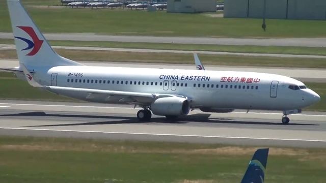 China Eastern Airlines 737-800 [B-1486] Takeoff Portland Airport (PDX) смотреть онлайн