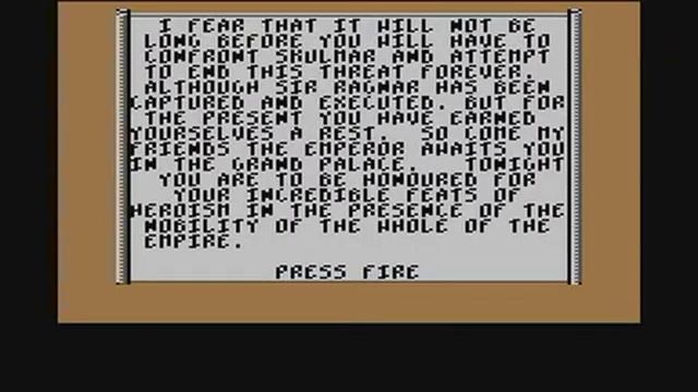 Commodore 64: Hero Quest Game Ending By Gremlin Graphics