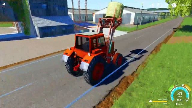 Farming Simulator 2019. Ukragro. Cultivation; feed the pigs. смотреть онлайн