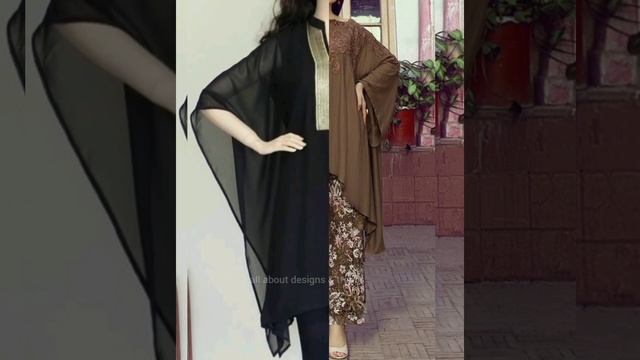 Latest Casual Lawn Cotton Kaftan Style dress designs 2022/Butterfly kurtis/poncho Designs смотреть онлайн
