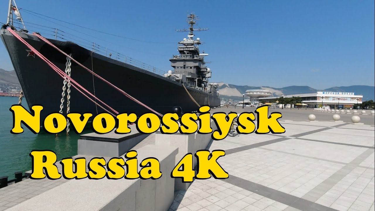 Walk Around Novorossiysk Russia. [4K]