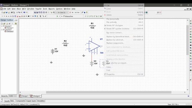 OP-AMP INVERTING CONFIGURATION MULTISIM смотреть онлайн