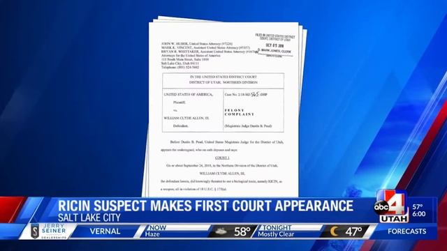 Ricin suspect makes first court appearance смотреть онлайн