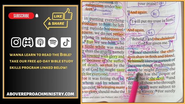 How to Study the Bible In Hebrews 2:13-15 | Bible Study For Beginners смотреть онлайн