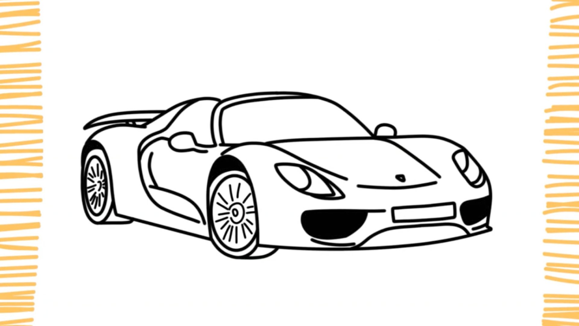 Как нарисовать машину PORSCHE 918 I шаг за шагом смотреть онлайн