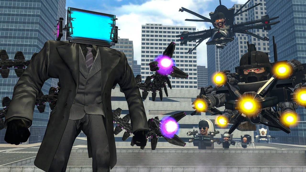 НОВЫЙ БОЛЬШОЙ ТЕЛЕВИЗИОНЩИК ЦЕРБЕР ПРОТИВ ВСЕХ ТУАЛЕТНЫХ БОССОВ SKIBIDI смотреть онлайн