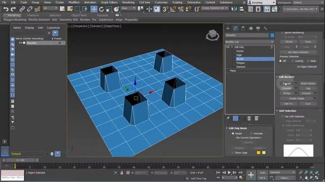 3ds Max Tutorial: Edit Poly, Borders смотреть онлайн