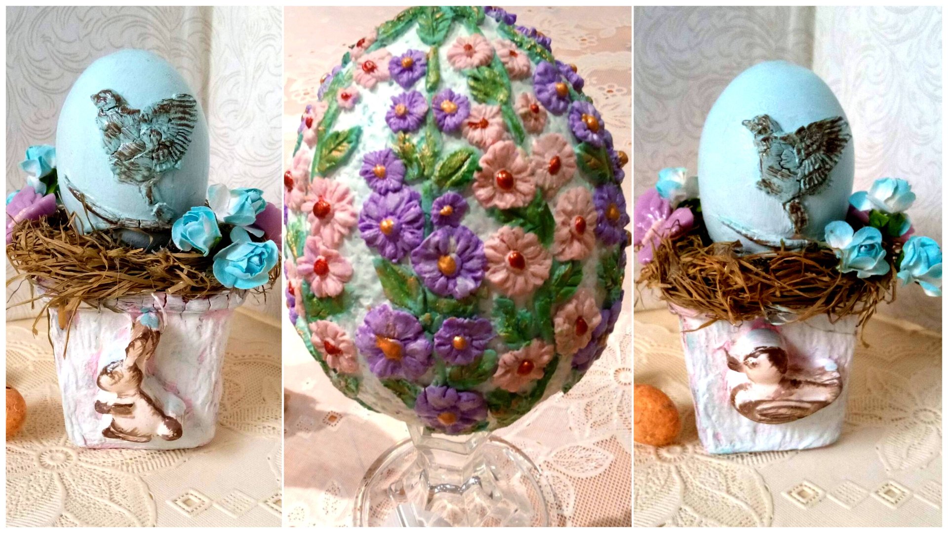 2 идеи! Пасхальные поделки своими руками. Декоративные пасхальные яйца. смотреть онлайн