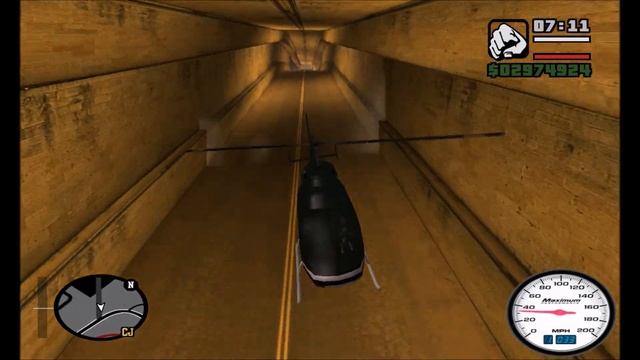 Летим на Вертолете задом наперед через узкие тунели смотреть онлайн