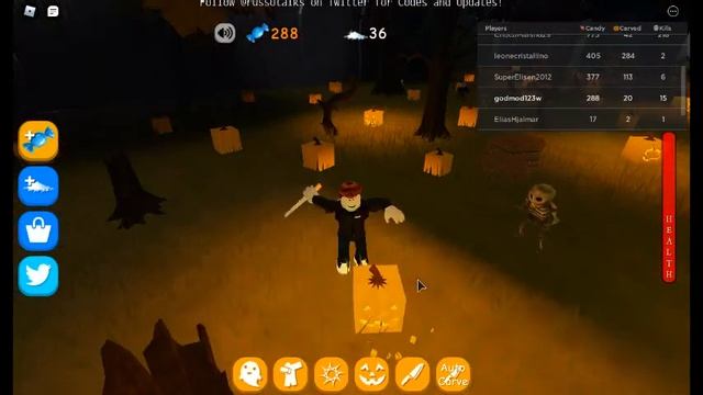 ROBLOX симулятор вырезания тыквы смотреть онлайн