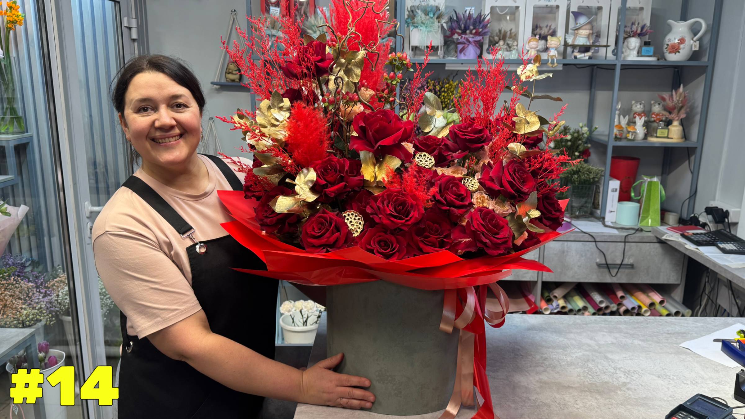 🌷 Неделя флориста #14 - Неделя перед вербным воскресеньем | Огромная композиция в коробке! смотреть онлайн