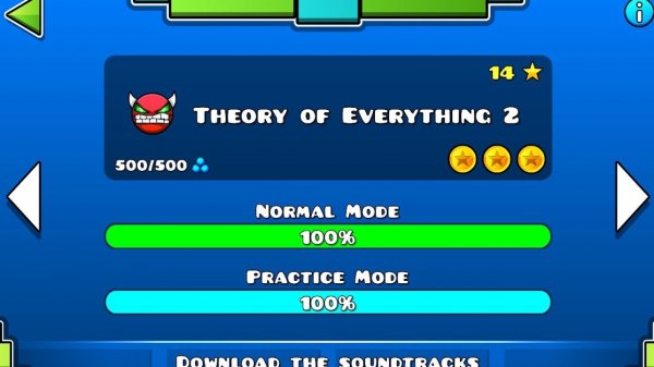 Geometry Dash - Theory of Everything 2 (Все Монеты)