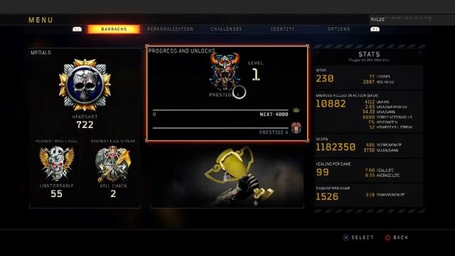 Hitting Level 1000 With A Nuclear In Black Ops 4! (STATS, 4 K/D, CLASS SETUP)