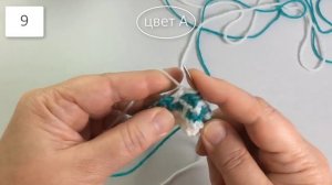 Ромбы, мозаичный узор ⧸ Вязание спицами ⧸ Easy japanese knit pattern. [Rkad008W0w8]