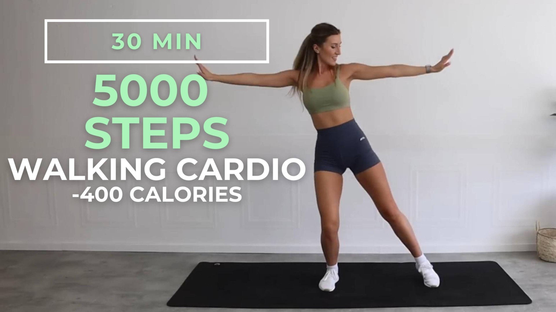 30-минутная кардио тренировка дома | 5000 шагов за 30 минут | Шагаем и сжигаем калории смотреть онлайн