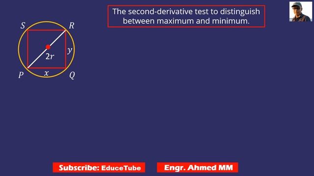 Show that the rectangle of maximum area that can be inscribed in a circle is a square. смотреть онлайн