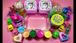 Satisfying video ASMR Mixing Slime Relaxing slime. Monster Slime