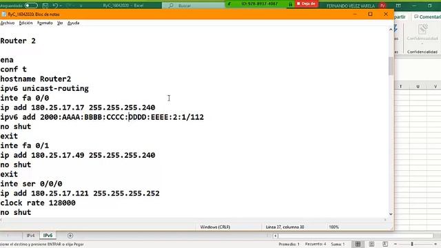 Desarrollo de segmentación y asignación en IPv6. смотреть онлайн