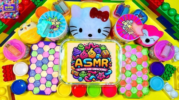 Slime Mixing Random ASMR  Slime Mixing Random