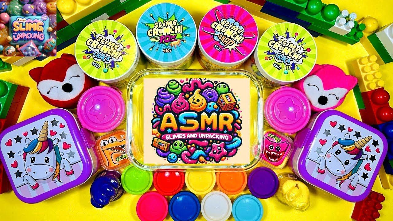 Satisfying Video ASMR  Mixing Slime Relaxing Slime
