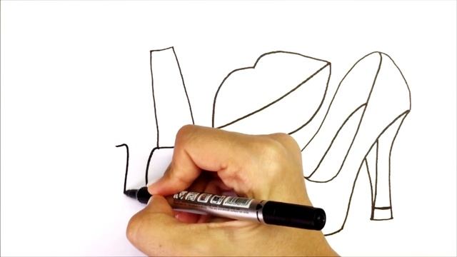 Сурет салу помада | Bolalar uchun lab bo'yog'i lak va poyabzal rasm chizish | How to draw lipstick смотреть онлайн