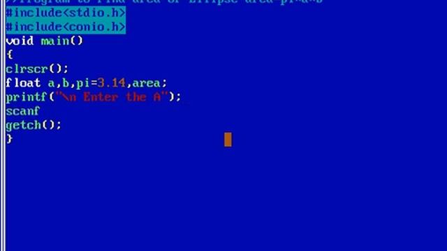 C Program to Print Area of Ellipse смотреть онлайн