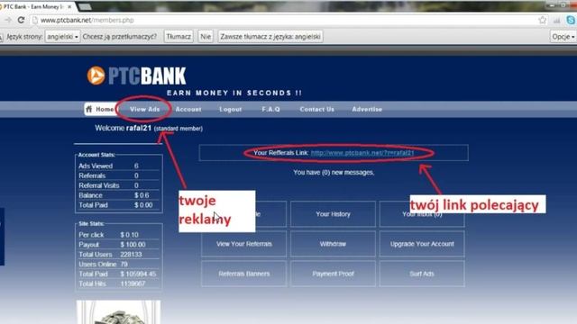 Ptcbank.net. Zarabiaj sam 45$ miesięcznie смотреть онлайн
