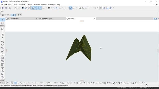 CARA MEMBUAT ATAP DENGAN MESH TOOL ARCHICAD смотреть онлайн