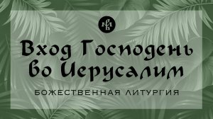 ВХОД ГОСПОДЕНЬ ВО ИЕРУСАЛИМ 2025 | ЛИТУРГИЯ | ВАЛААМСКИЙ МОНАСТЫРЬ