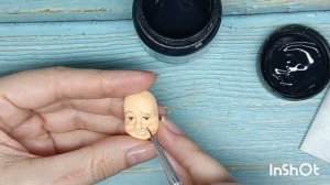 Как раскрасить личико ватной игрушки. Старичок-боровичок