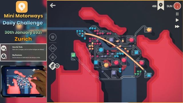 Apple Arcade | Mini Motorways | Daily Challenge | 30th January 2021 | Zurich смотреть онлайн