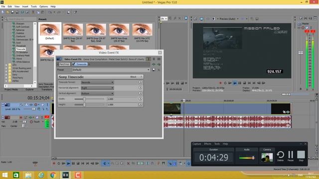 How To Create Timecode In Vegas Pro 13.0 смотреть онлайн