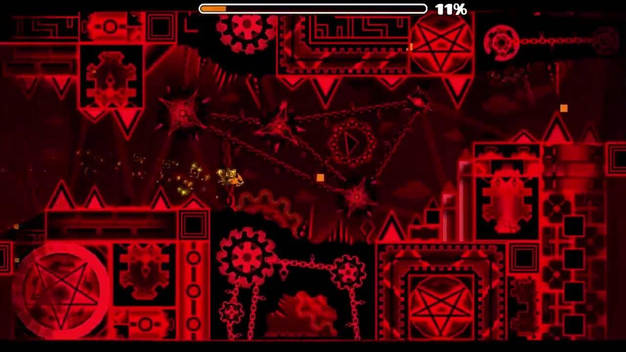 Прошла последний уровень в самой сложной игре!!! Geometry Dash!!!!