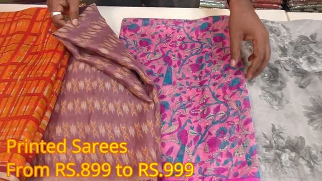 Office Wear Printed Linen Sarees with Price|Floral Digital Printed Khadi Silk|Zero Maintenance Sare смотреть онлайн