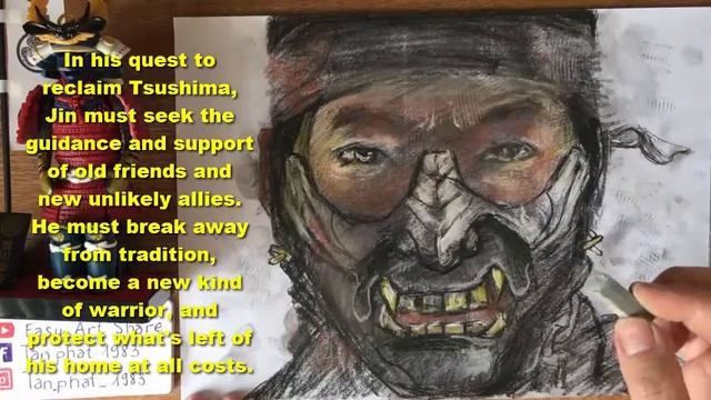 Start drawing easy #69 | Ghost of Tsushima | Fan draw Ghost-of-Tsushima Jin Sakai samurai mask смотреть онлайн