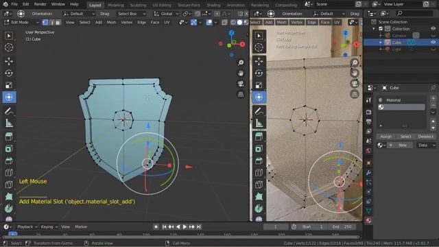 Creating a Shield basic modelling in Blender Tutorial смотреть онлайн