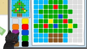 ТРИ КОТА СОБИРАЕМ ЁЛКУ ИЗ ЦВЕТНЫХ КВАДРАТИКОВ С ГОВОРЯЩИМ СУПЕР КОТОМ ( ИГРА для ДЕТЕЙ ) #127