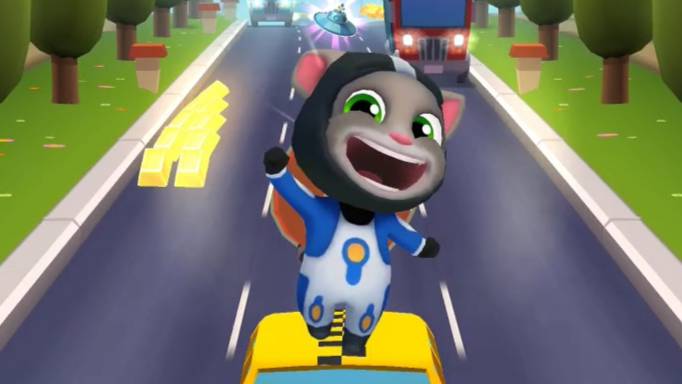 Мультики для малышей - Космонавт Том собирает золото Talking Tom Gold Run смотреть онлайн