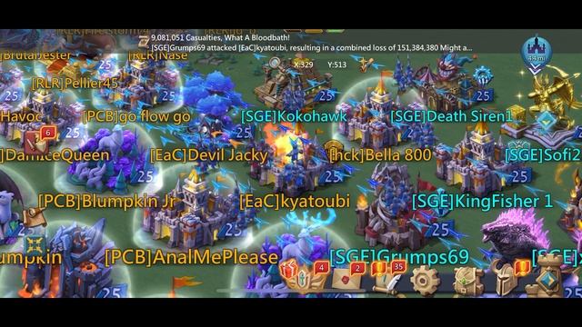 Lords Mobile 300m+ EDM HI T! Uncle G walks into fire! смотреть онлайн