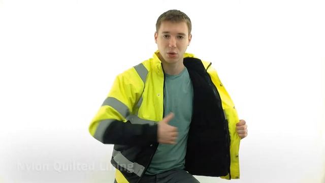 Quilted Bomber Class 3 Safety Lime Jacket смотреть онлайн