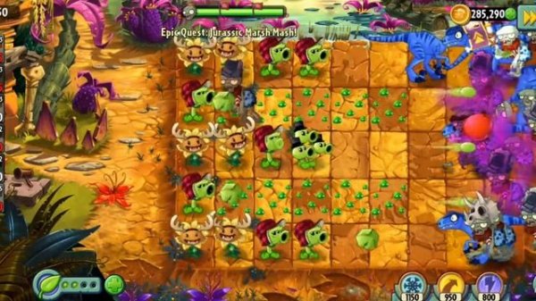 PvZ2 Jurassic Marsh Mash extra hard levels | Уровни 1-7