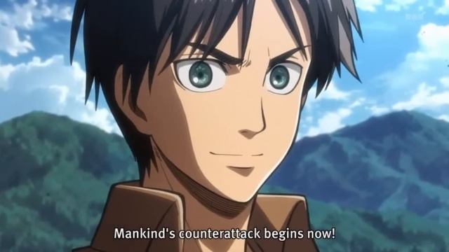 Shingeki No Kyojin (Attack On Titan) Episode 4 ending scene - The collosal titan attacks смотреть онлайн
