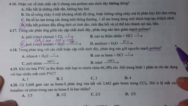 Hóa 12 chương 4 - Polime - Bài 4.3 смотреть онлайн