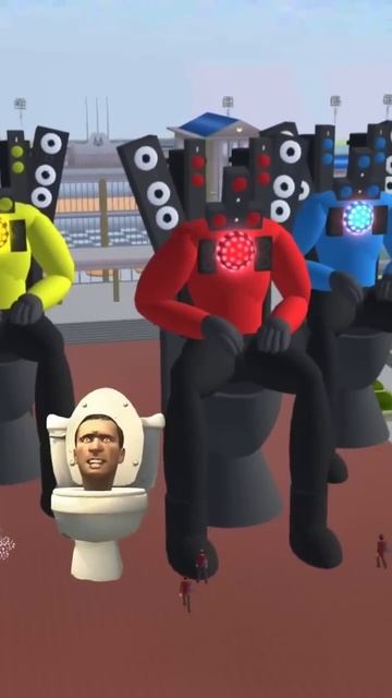 Skibidi Speaker Robot Warna Warni Di Sakura School Simulator смотреть онлайн