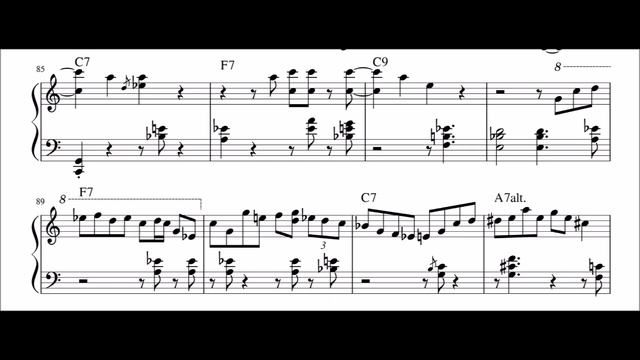 Oscar Peterson - C Jam Blues - Piano Transcription (Sheet Music in Description) смотреть онлайн