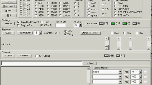 Terminal Software- RS232 And DNC Test Program Demonstration